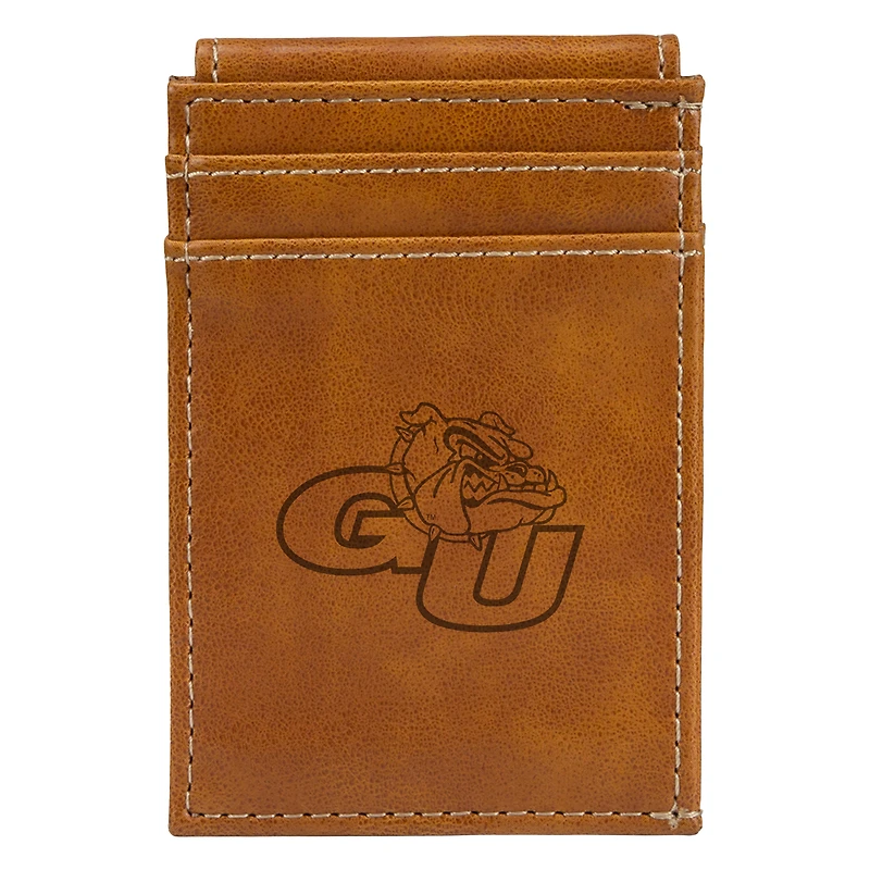 Brown Gonzaga Bulldogs Front Pocket Wallet