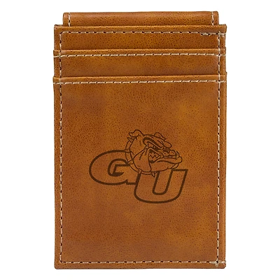 Brown Gonzaga Bulldogs Front Pocket Wallet