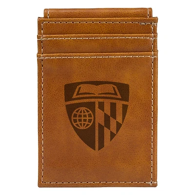 Brown Johns Hopkins Blue Jays Front Pocket Wallet
