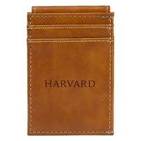 Brown Harvard Crimson Front Pocket Wallet