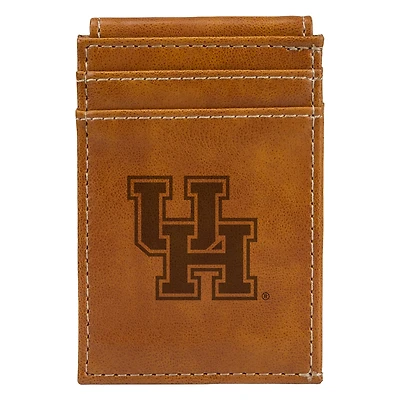 Brown Houston Cougars Front Pocket Wallet