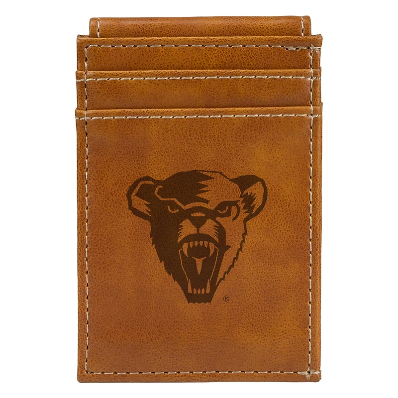 Brown Maine Black Bears Front Pocket Wallet