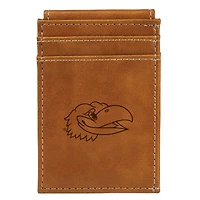 Brown Kansas Jayhawks Front Pocket Wallet