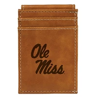Brown Ole Miss Rebels Front Pocket Wallet