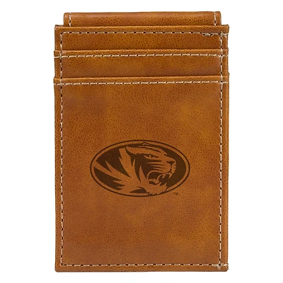 Brown Missouri Tigers Front Pocket Wallet