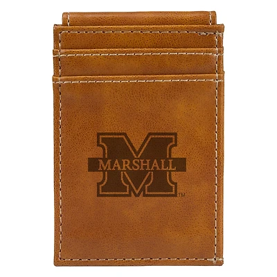 Brown Marshall Thundering Herd Front Pocket Wallet