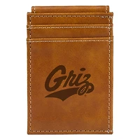 Brown Montana Grizzlies Front Pocket Wallet