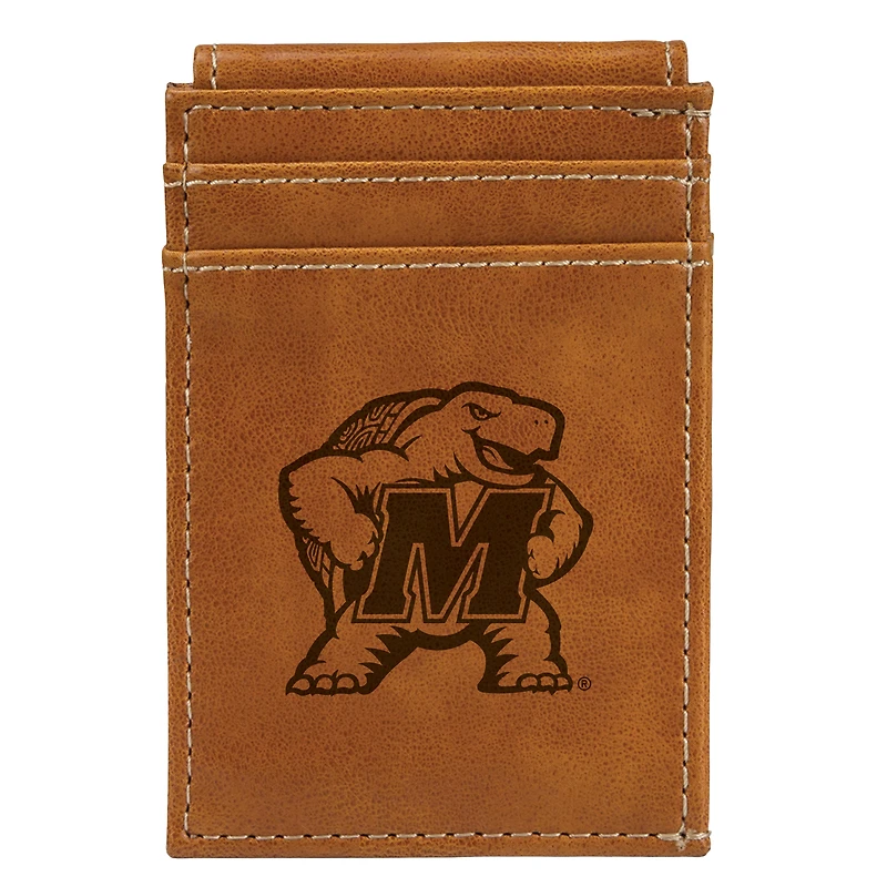 Brown Maryland Terrapins Front Pocket Wallet