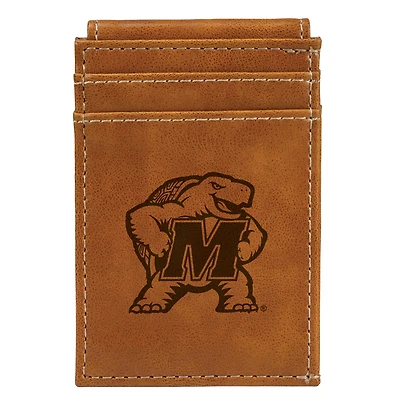 Brown Maryland Terrapins Front Pocket Wallet