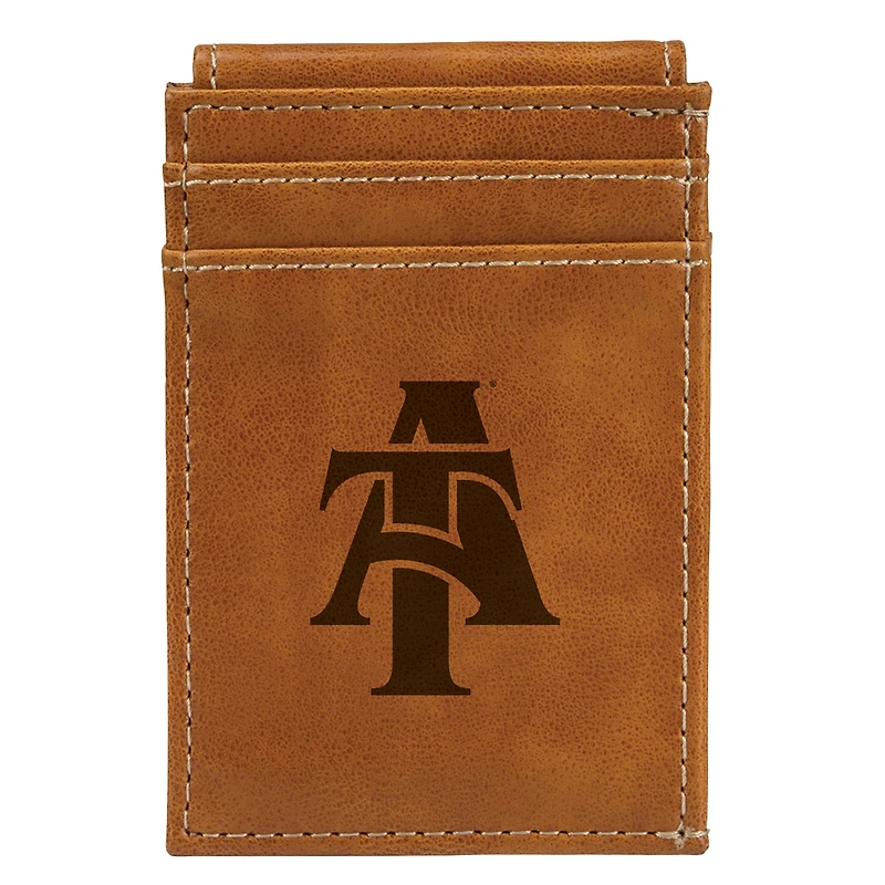 Brown North Carolina A&T Aggies Front Pocket Wallet