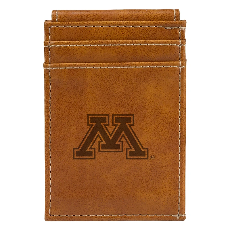 Brown Minnesota Golden Gophers Front Pocket Wallet