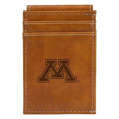 Brown Minnesota Golden Gophers Front Pocket Wallet
