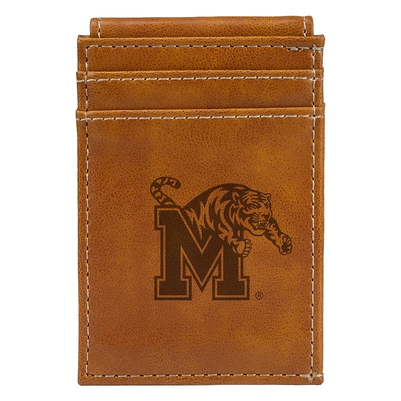 Brown Memphis Tigers Front Pocket Wallet