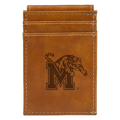 Brown Memphis Tigers Front Pocket Wallet