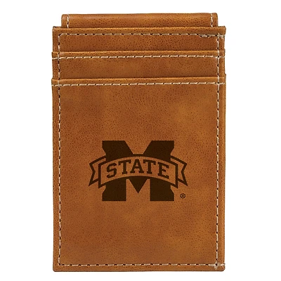 Brown Mississippi State Bulldogs Front Pocket Wallet