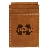 Brown Mississippi State Bulldogs Front Pocket Wallet