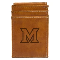 Brown Miami University RedHawks Front Pocket Wallet