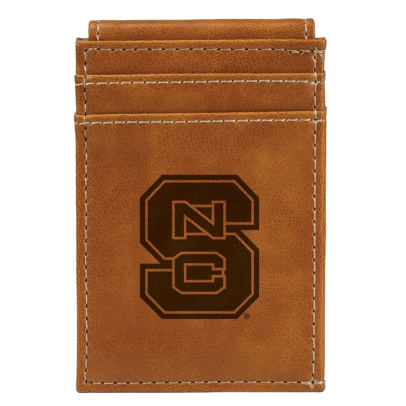 Brown NC State Wolfpack Front Pocket Wallet