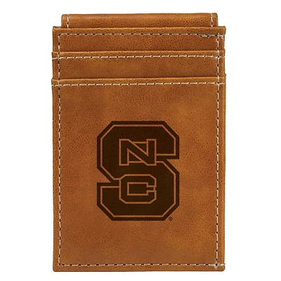 Brown NC State Wolfpack Front Pocket Wallet