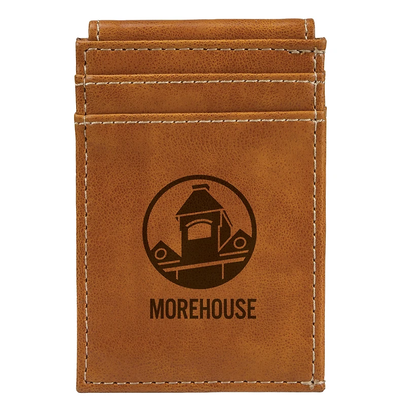 Brown Morehouse Maroon Tigers Front Pocket Wallet