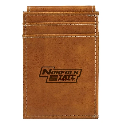 Brown Norfolk State Spartans Front Pocket Wallet