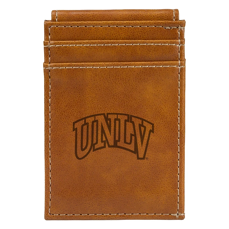 Brown UNLV Rebels Front Pocket Wallet