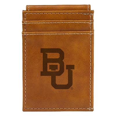 Brown Baylor Bears Front Pocket Wallet