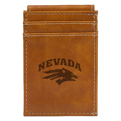 Brown Nevada Wolf Pack Front Pocket Wallet
