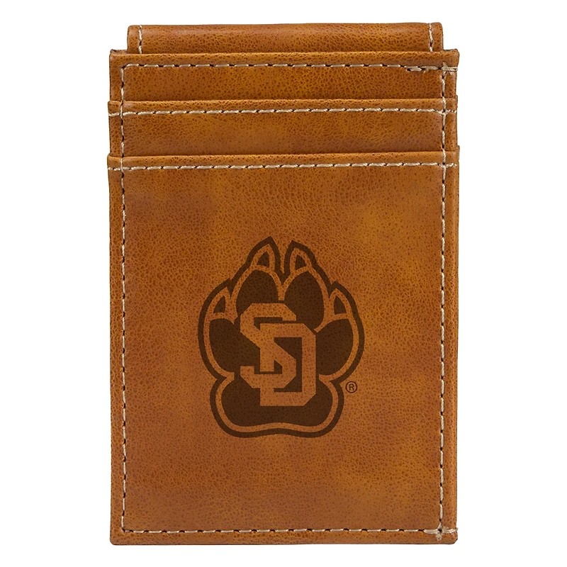 Brown South Dakota Coyotes Front Pocket Wallet