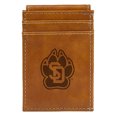 Brown South Dakota Coyotes Front Pocket Wallet