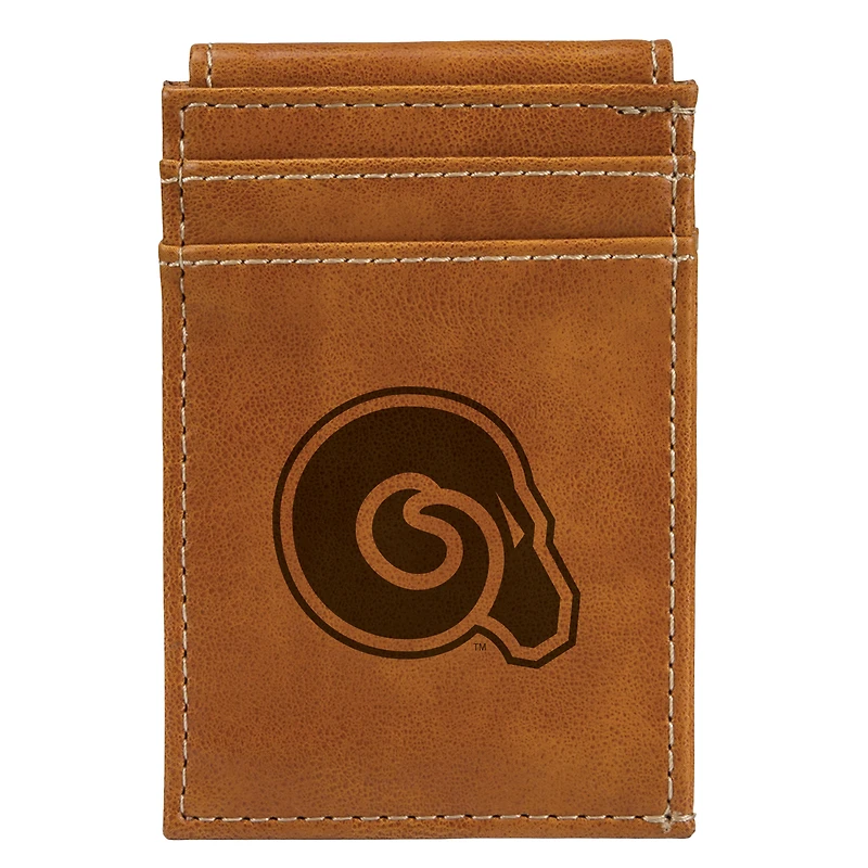 Brown Albany State Golden Rams Front Pocket Wallet