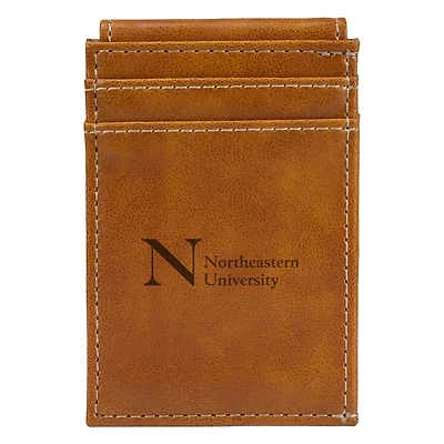 Brown Northeastern Huskies Front Pocket Wallet