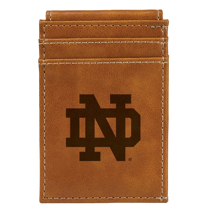 Brown Notre Dame Fighting Irish Front Pocket Wallet