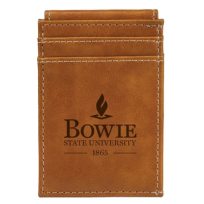 Brown Bowie State Bulldogs Front Pocket Wallet