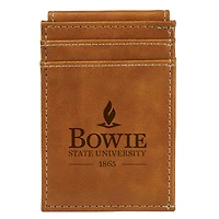 Brown Bowie State Bulldogs Front Pocket Wallet