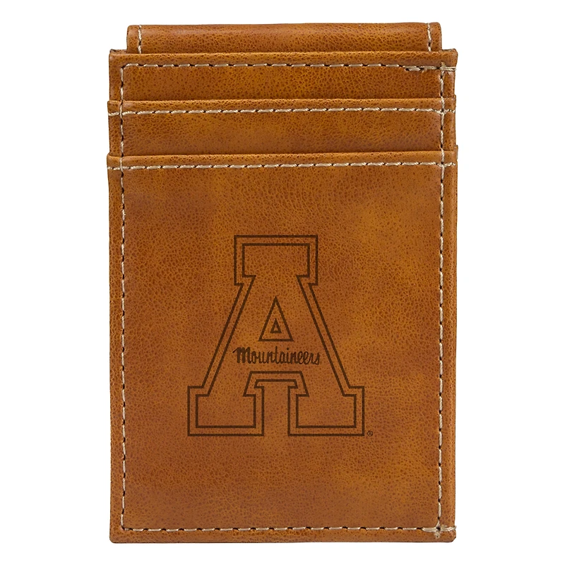 Brown Appalachian State Mountaineers Front Pocket Wallet