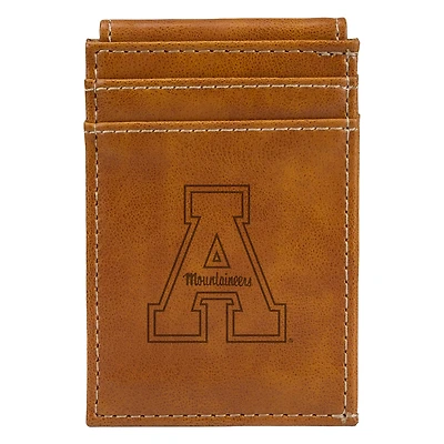 Brown Appalachian State Mountaineers Front Pocket Wallet
