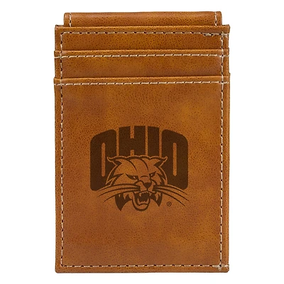 Brown Ohio Bobcats Front Pocket Wallet