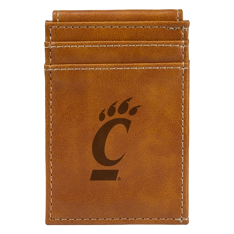 Brown Cincinnati Bearcats Front Pocket Wallet