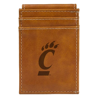 Brown Cincinnati Bearcats Front Pocket Wallet
