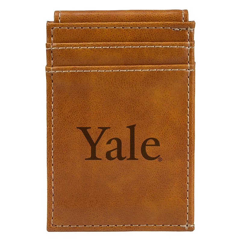 Brown Yale Bulldogs Front Pocket Wallet