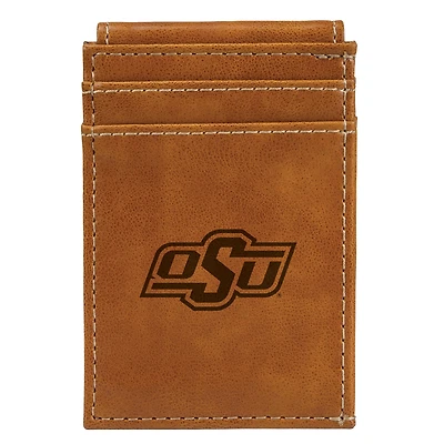 Brown Oklahoma State Cowboys Front Pocket Wallet