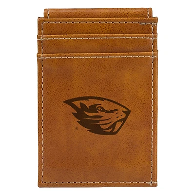 Brown Oregon State Beavers Front Pocket Wallet
