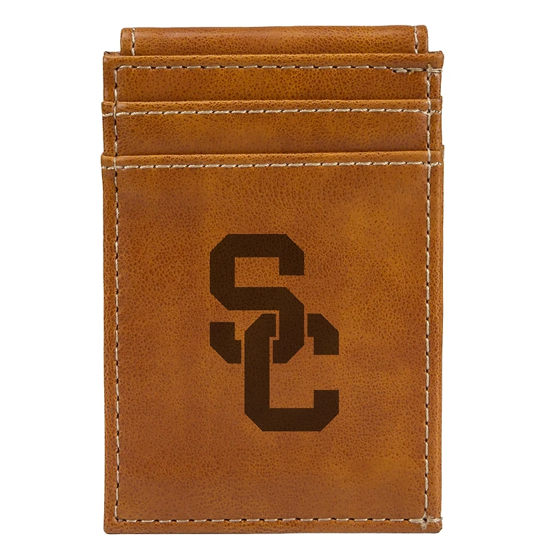 Brown USC Trojans Front Pocket Wallet