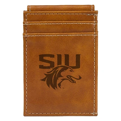 Brown Southern Illinois Salukis Front Pocket Wallet
