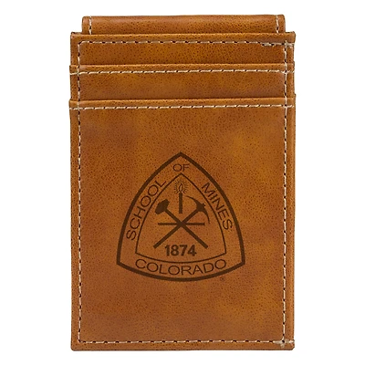 Brown Colorado School of Mines Orediggers Front Pocket Wallet