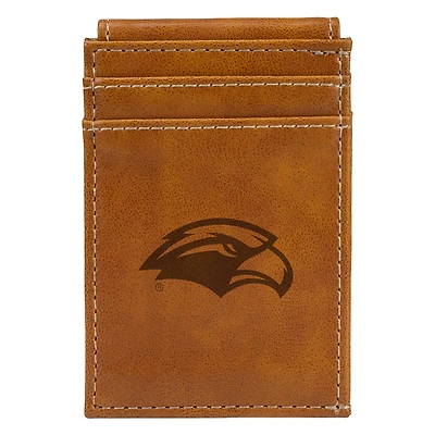 Brown Southern Miss Golden Eagles Front Pocket Wallet