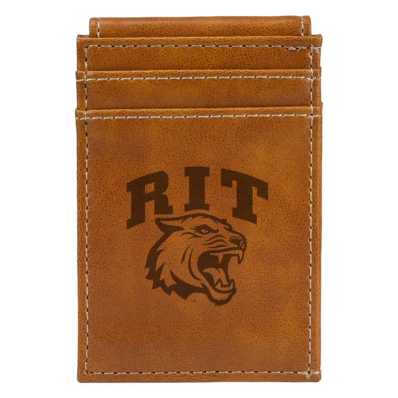 Brown Rochester Institute of Technology Tigers Front Pocket Wallet