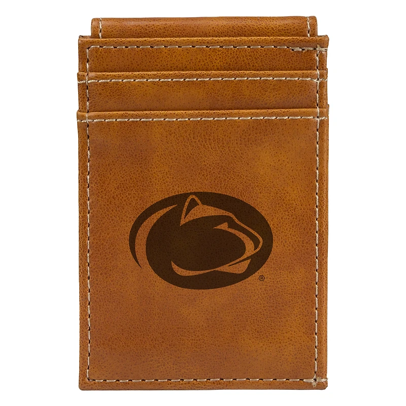 Brown Penn State Nittany Lions Front Pocket Wallet