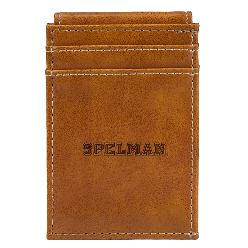 Brown Spelman College Jaguars Front Pocket Wallet